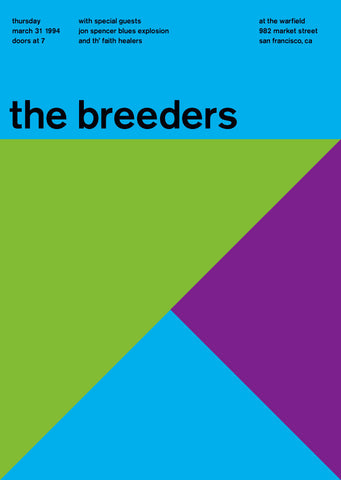 the breeders at the warfield, 1994